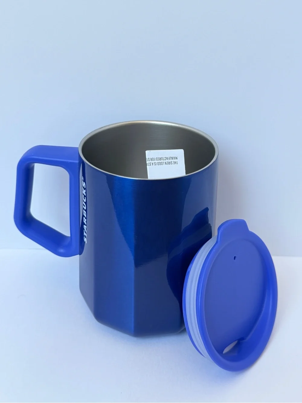 Starbucks Metallic Royal Blue Travel Mug with Matching Blue Lid